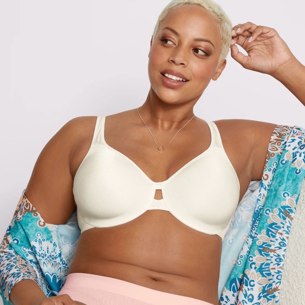 Lilyette by Bali Minimizer Dream Keyhole Underwire Bra‎ 0904 in Pearl Sz 42D NWT